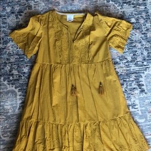 Mustard summer dress